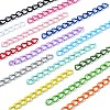 100Pcs Spray Painted Iron Curb Chain Extender CH-YW0002-02-4