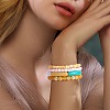 8Pcs 6 Style Synthetic Imperial Jasper & GLass Beaded Stretch Bracelets Set BJEW-SW00086-02-3