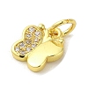 Real 18K Gold Plated Brass Pave Cubic Zirconia Pendants KK-M283-11A-01-2
