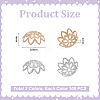 200Pcs 2 Colors Brass Fancy Bead Caps KK-UN0004-97-3