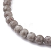4.5mm Round Natural Maifanite/Maifan Stone Beads Stretch Bracelet BJEW-JB07088-04-4