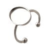 304 Stainless Steel Open Cuff Ring Components STAS-M057-01E-P-1