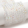 Electroplate Transparent Glass Beads Strands EGLA-A035-T4mm-L19-1