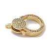 Brass Micro Pave Cubic Zirconia Lobster Claw Clasps KK-M300-04G-01-2