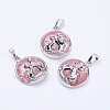 Cherry Quartz Glass Pendants G-K234-A10-1