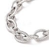 Non-Tarnish 304 Stainless Steel Textured Cable Chain Bracelet for Men Women BJEW-E031-11P-01-2