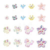 45Pcs 9 Colors Transparent Acrylic Bead Caps MACR-TA0001-92-2