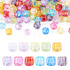 100Pcs UV Plating Transparent Acrylic European Beads TACR-TA0001-93B-1