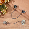 2Pcs 2 Styles Alloy Rhinestone Collar Clips AJEW-BM0001-47-4