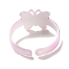 Butterfly Resin Cuff Bangle for Children BJEW-Q774-01A-3