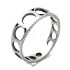 Non-Tarnish 201 Stainless Steel Finger Rings RJEW-G278-04P-1