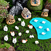   50Pcs 5 Style Opaque Resin Mini Animal Sculptures DJEW-PH0001-20-5