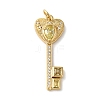 Rack Plating Brass Micro Pave Cubic Zirconia Pendants KK-U022-16-02-2