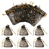 30Pcs Gold Stamping Moon Star Organza Drawstring Gift Bags ABAG-TA0002-21E-2