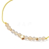 Natural Round Citrine Beads Braided Bead Bracelets for Women BJEW-JB11655-01-3