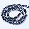 Electroplate Glass Beads Strands EGLA-A034-P8mm-B-3