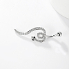 Stylish Snake Stainless Steel Micro Pave Clear Cubic Zirconia Navel Rings UK0800-2