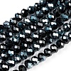 Electroplate Glass Beads Strands EGLA-A034-T1mm-K06-3