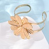 Alloy & Iron Cuff Bangles for Women BJEW-F501-01A-KCG-3
