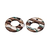 10Pcs 5 Styles Transparent Resin & Walnut Wood Pendants RESI-N053-08-2