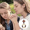 25Pcs Wood Cross & Round Beads Finger Rings RJEW-DC0001-23B-5