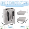 2Pcs Square Paper Jewelry Display Cases CON-TA0001-39F-02-4