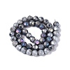 Ombre Effect Dyed Electroplate Opaque Glass Beads Strands EGLA-Q130-01A-01-3