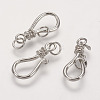 Brass S-Hook Clasps LS-KK-H375-P-1