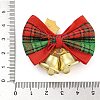 Cloth & Iron Christmas Bowknot Bell Hanging Ornaments  HJEW-S004-01A-3