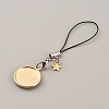 Cute Cartoon Star/Moon Alloy Enamel Mobile Straps Lanyards HJEW-WH0068-07F-2