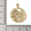 Brass Micro Pave Cubic Zirconia Pendants KK-C058-09G-3