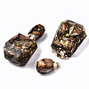 Assembled Synthetic Bronzite and Imperial Jasper Openable Perfume Bottle Pendants G-S366-059H-3