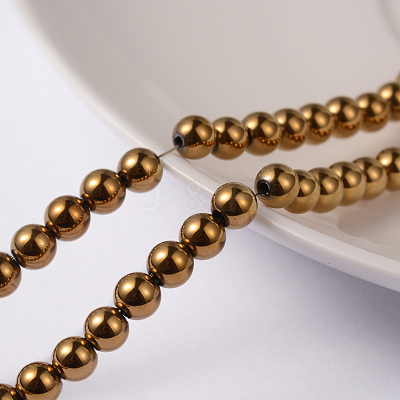 Non-Magnetic Synthetic Hematite Beads Strands LS-G-G091-4mm-1-1