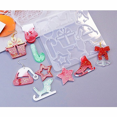 DIY Christmas Silicone Pendant Molds DIY-F140-02E-1