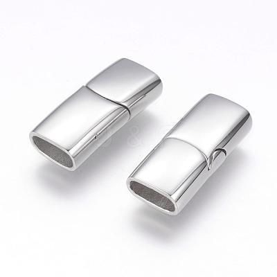 Tarnish Resistant 304 Stainless Steel Magnetic Clasps with Glue-in Ends STAS-G143-80P-1