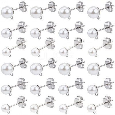 304 Stainless Steel Stud Earring Findings EJEW-SP0001-17L-1