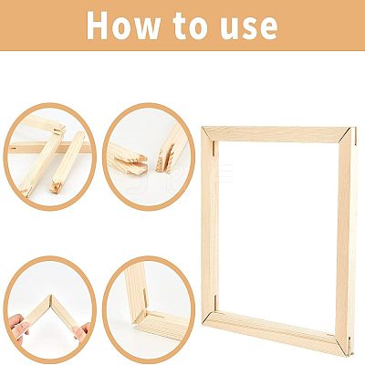 Solid Wood Stretcher Bars DIY-WH0188-15C-1