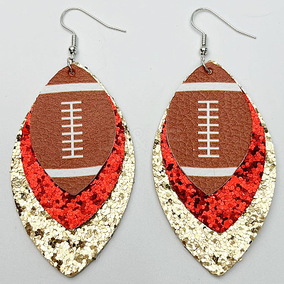 Synthetic Leather Dangle Earrings FS-WG9193E-11-1