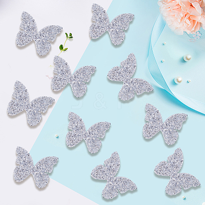 Resin Rhinestone Hotfix Rhinestone Iron on/Sew on Cloth Patches DIY-WH20063-030G-1