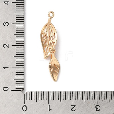 Brass and Glass Pendants KK-C062-096G-1