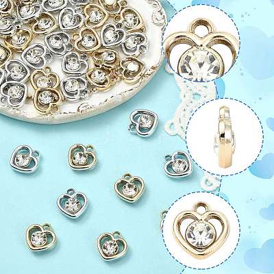 52Pcs 2 Colors UV Plating Acrylic Charms PACR-FS0001-11-1