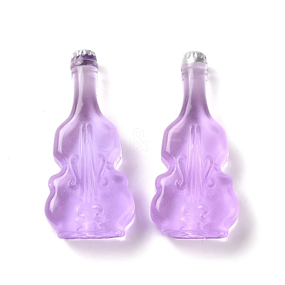 Violin Shape Dummy Wine Bottle Resin Cabochon RESI-E025-01A-1