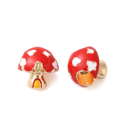Rack Plating Alloy Enamel European Beads PALLOY-S189-48G-1