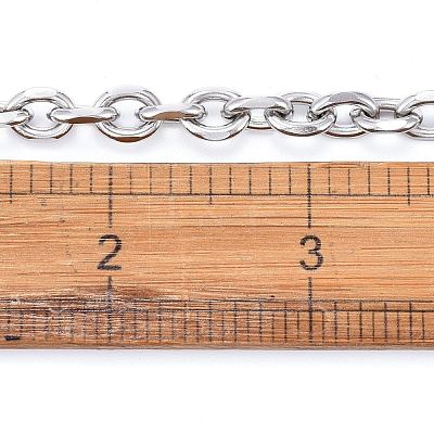 Tarnish Resistant 304 Stainless Steel Cable Chains CHS-P007-27P-05-1