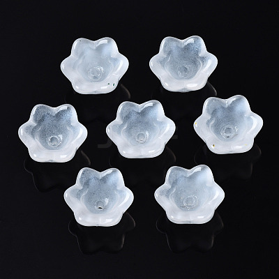 Transparent Spray Painted Glass Beads GLAA-Q089-002A-003-1