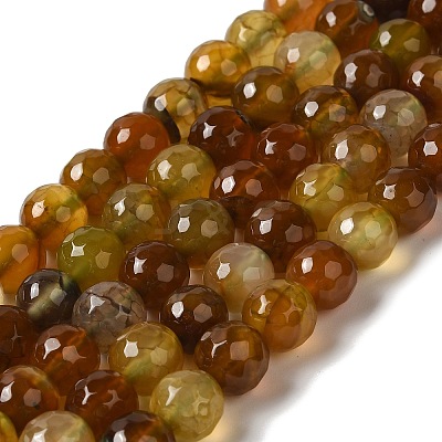 Dyed & Heated Natural Dragon Veins Agate Beads Strands G-P539-A01-26-1