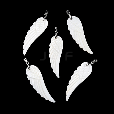 Natural Freshwater Shell Pendants BSHE-Z003-38P-1