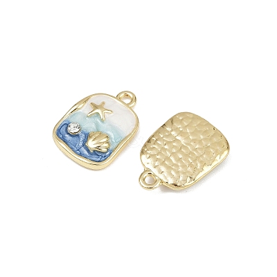 Alloy Rhinestone Pendants X-PALLOY-P311-02G-1