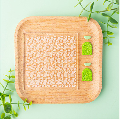 Leaf Texture Acrylic Embossing Folders PW-WG91518-01-1