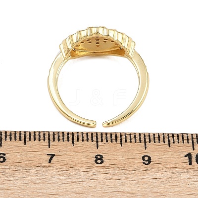 Brass Micro Pave Cubic Zirconia Cuff Rings for Women RJEW-L132-03G-02-1